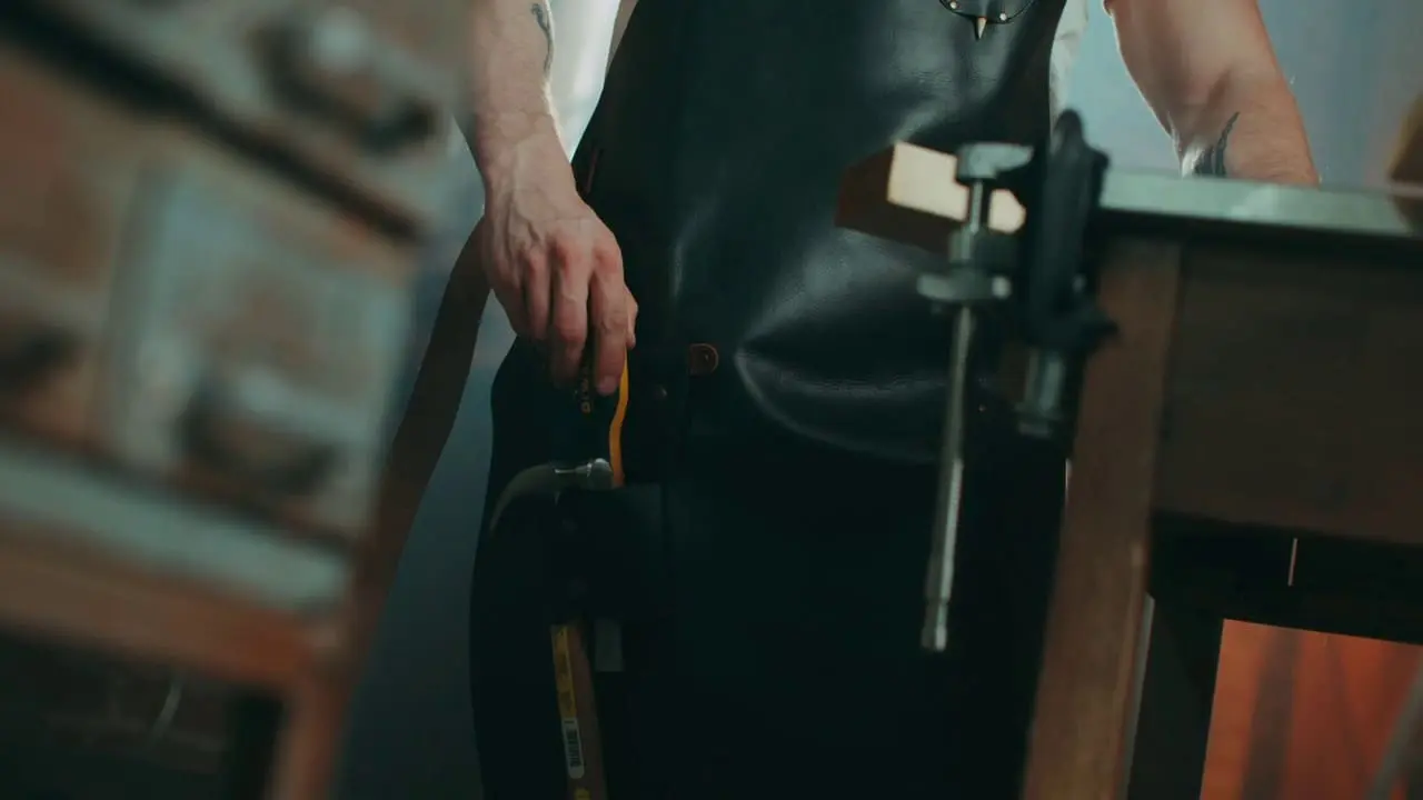 Otto Angelino Leather Apron Product Video Production 5