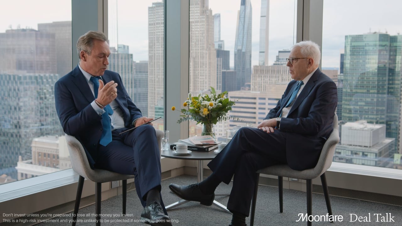 Moonfare video podcast with David Rubenstein still
