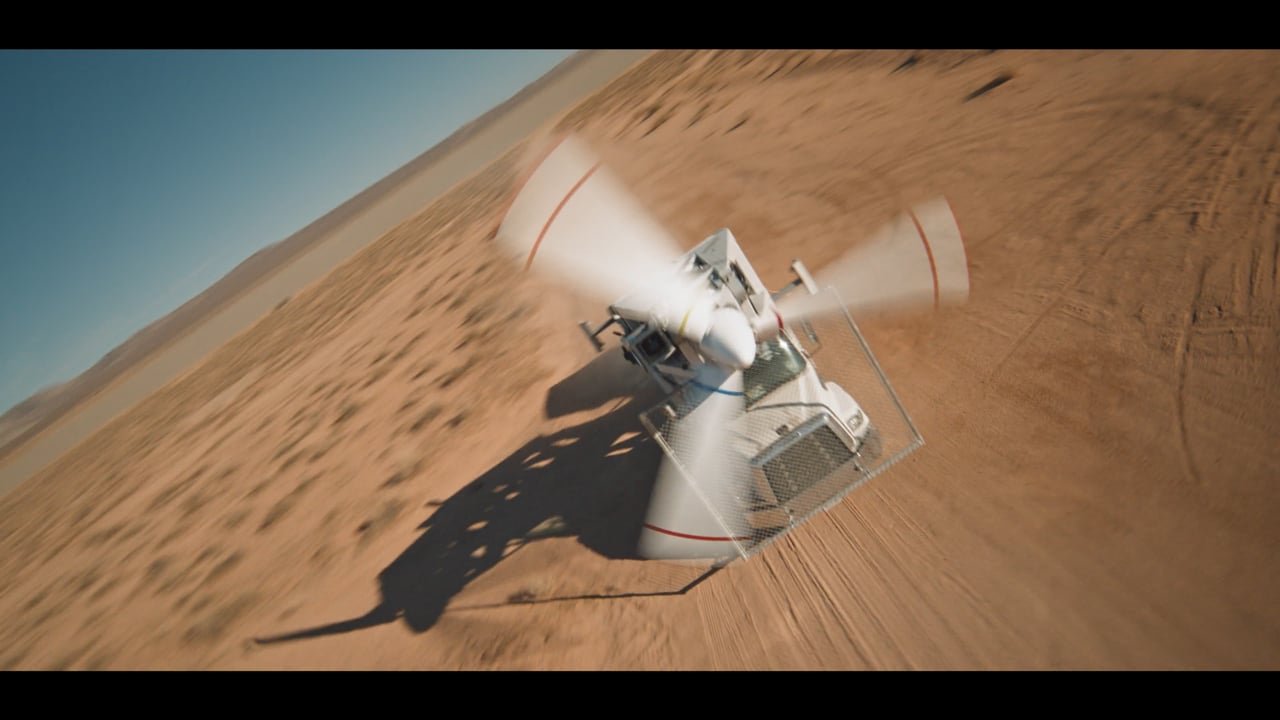 Overair desert truck test film still